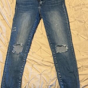 Flying Monkey Blue Ripped Skinny Jeans